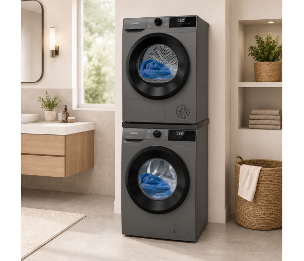ZESTAW Gorenje Suszarka DHNE82T/PL+Pralka W1NHPI84AST/PL+Łącznik SKHNE80S/C - 1547545 - zdjęcie